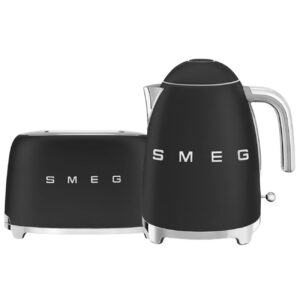 סט ארוחת בוקר רטרו SMEG - קומקום ומצנם תואמים במבצע - גוון שחור מט |  משלוח מהיר