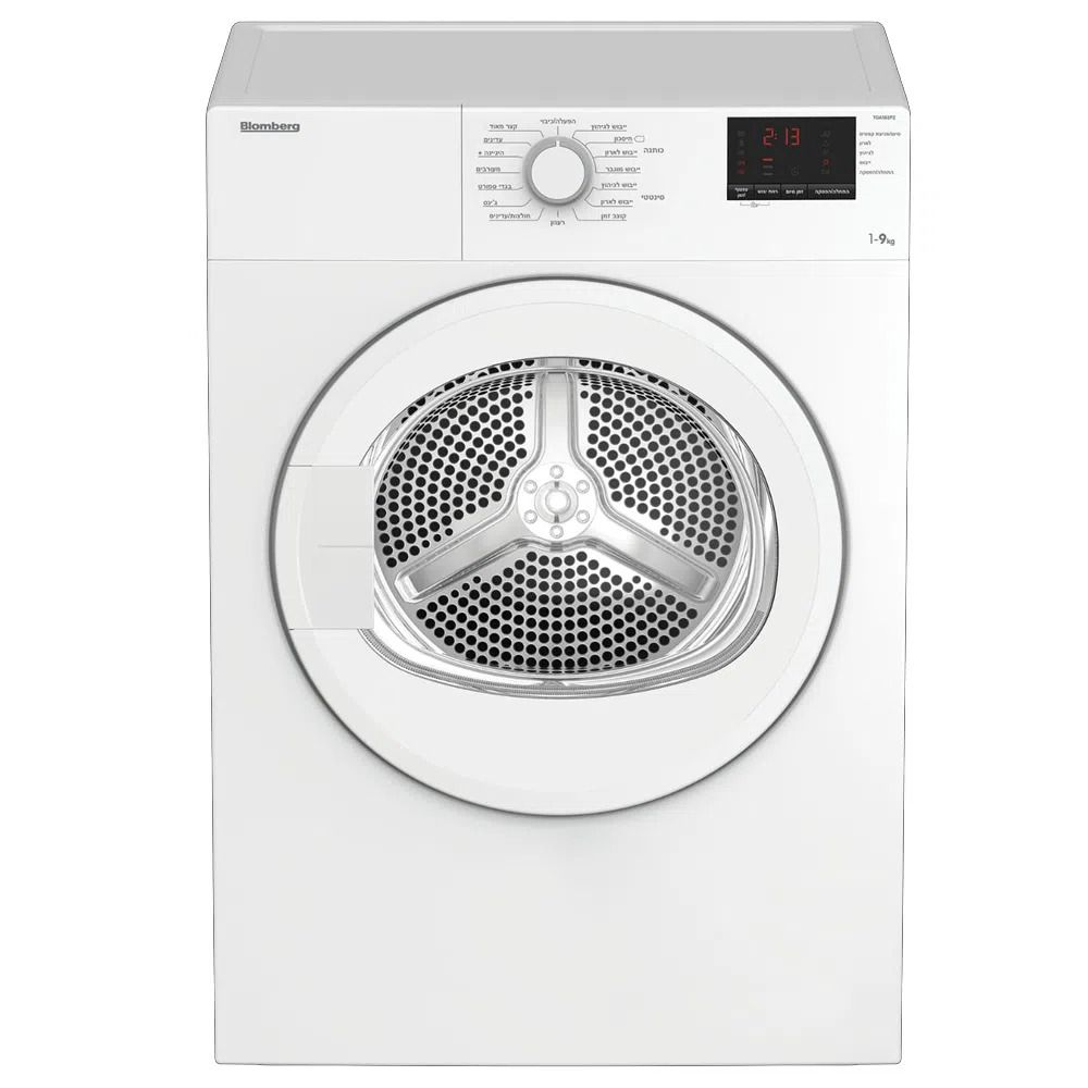 Blomberg TGA182PZ – מייבש כביסה 9 ק״ג עם פתיחה רחבה, חיישנים חכמים ופאנל בעברית | יבואן רשמי-משלוח מהיר