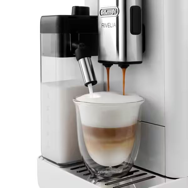 מכונת אספרסו דלונגי Delonghi דגם RIVELIA EXAM440.55.W לבן - יבואן רשמי