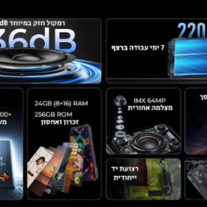 טלפון סלולרי משוריין Oukitel WP33 Pro 256GB 8GB RAM  - יבואן רשמי