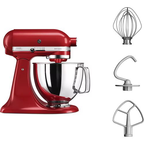 מיקסר KitchenAid 5KSM125EER - אדום - 4.8 ליטר - עוצמה וסטייל במטבח שלך - יבואן רשמי – תמונה 4