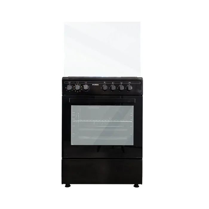 תנור משולב כיריים גז 4 להבות 60 ס"מ HYUNDAI HAO-6060B שחור - יבואן רשמי – תמונה 5
