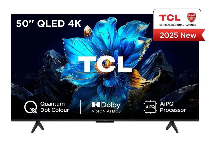 טלוויזיה חכמה 50 אינץ' דגם QLED 4K סדרה TCL 50P7K עם Google TV | יבואן רשמי-משלוח מהיר