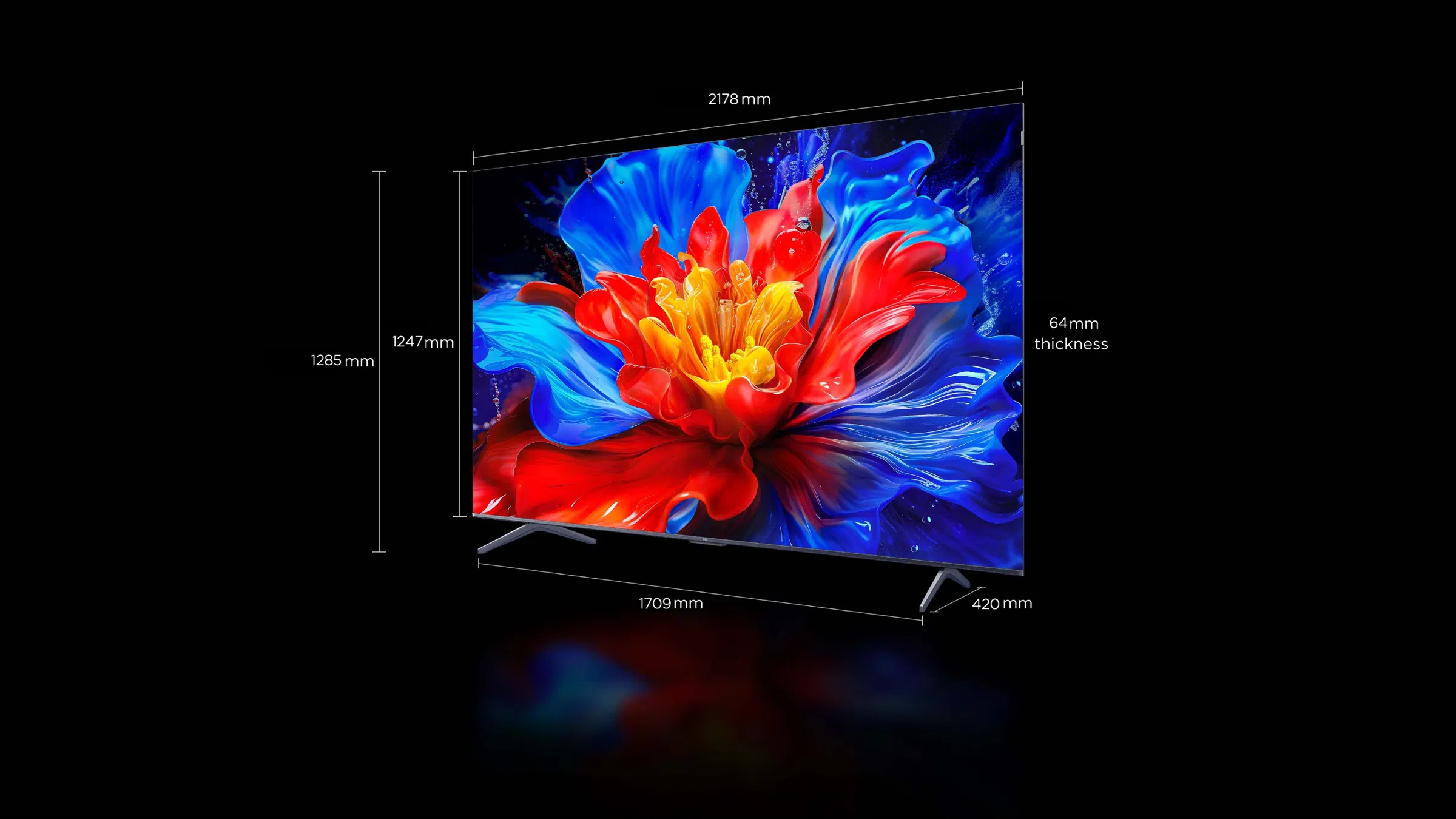 טלוויזיה חכמה 98 אינץ' TCL 98P8K QLED 4K עם Google TV | יבואן רשמי – תמונה 9