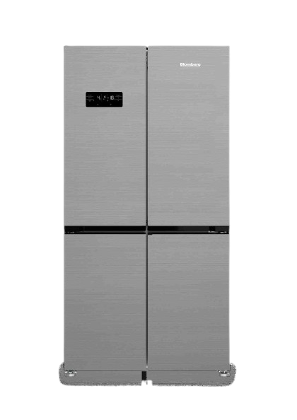 Blomberg KQD1628XP - מקרר 4 דלתות מקפיא תחתון 572 ליטר נירוסטה, Inverter שקט, מייצר קרח אוטומטי ומפסק שבת | יבואן רשמי | משלוח מהיר
