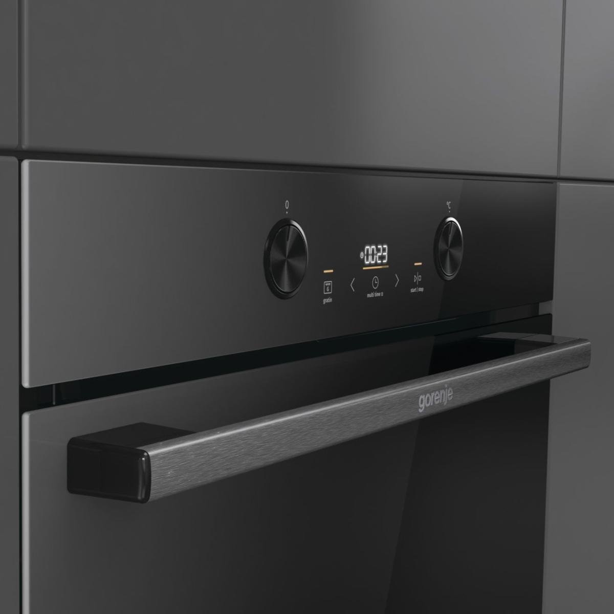 תנור בילד אין Gorenje BPS6737E04DBG פירוליטי, זכוכית שחורה, 60 ס"מ, 77 ליטר | יבואן רשמי – תמונה 6