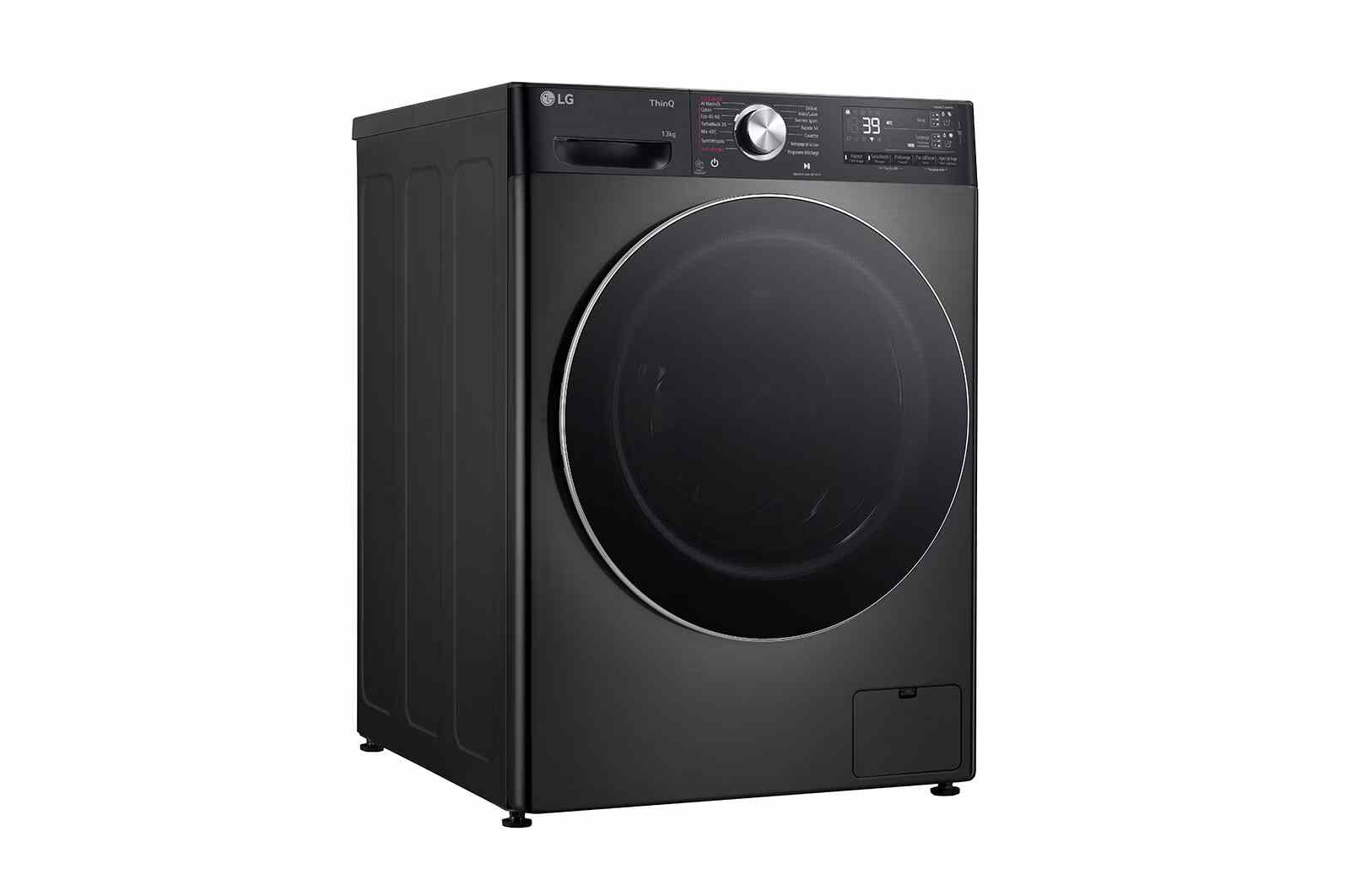 מכונת כביסה LG F34R92BSTA עם ezDispense ,קיבולת 13 ק"ג, פתח קדמי, נירוסטה כהה