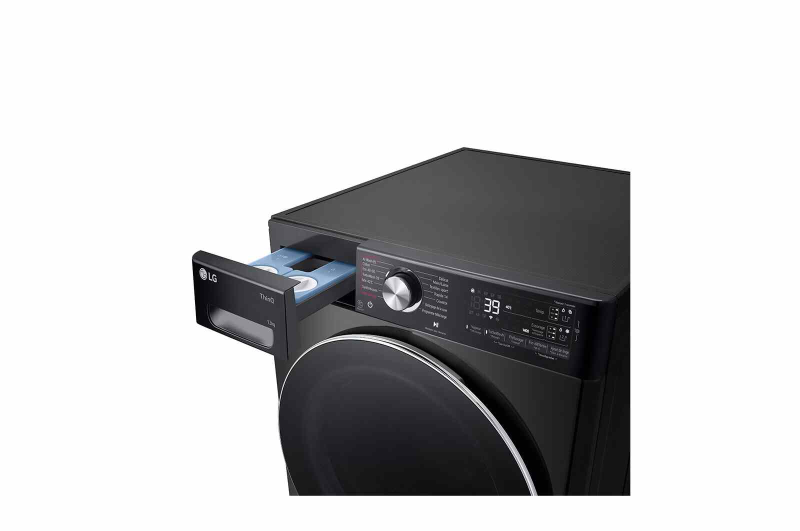 מכונת כביסה LG F34R92BSTA עם ezDispense ,קיבולת 13 ק"ג, פתח קדמי, נירוסטה כהה – תמונה 3