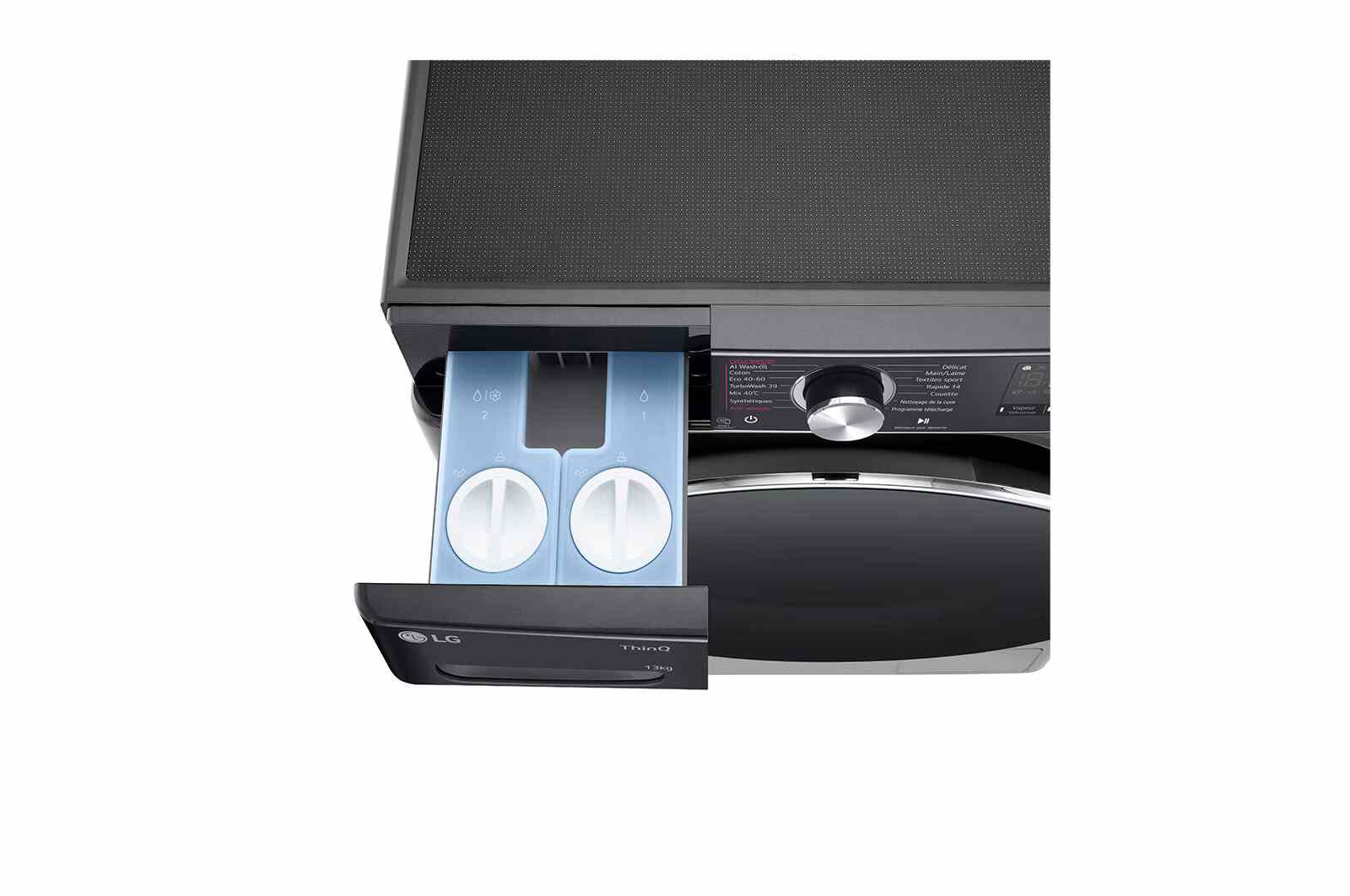 מכונת כביסה LG F34R92BSTA עם ezDispense ,קיבולת 13 ק"ג, פתח קדמי, נירוסטה כהה – תמונה 4