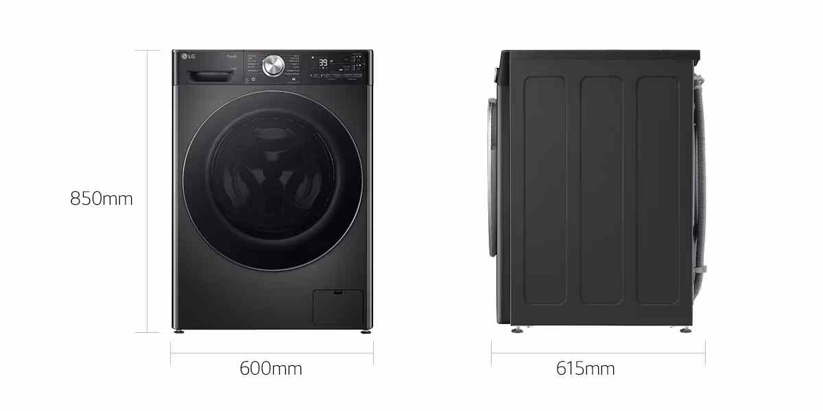 מכונת כביסה LG F34R92BSTA עם ezDispense ,קיבולת 13 ק"ג, פתח קדמי, נירוסטה כהה – תמונה 8