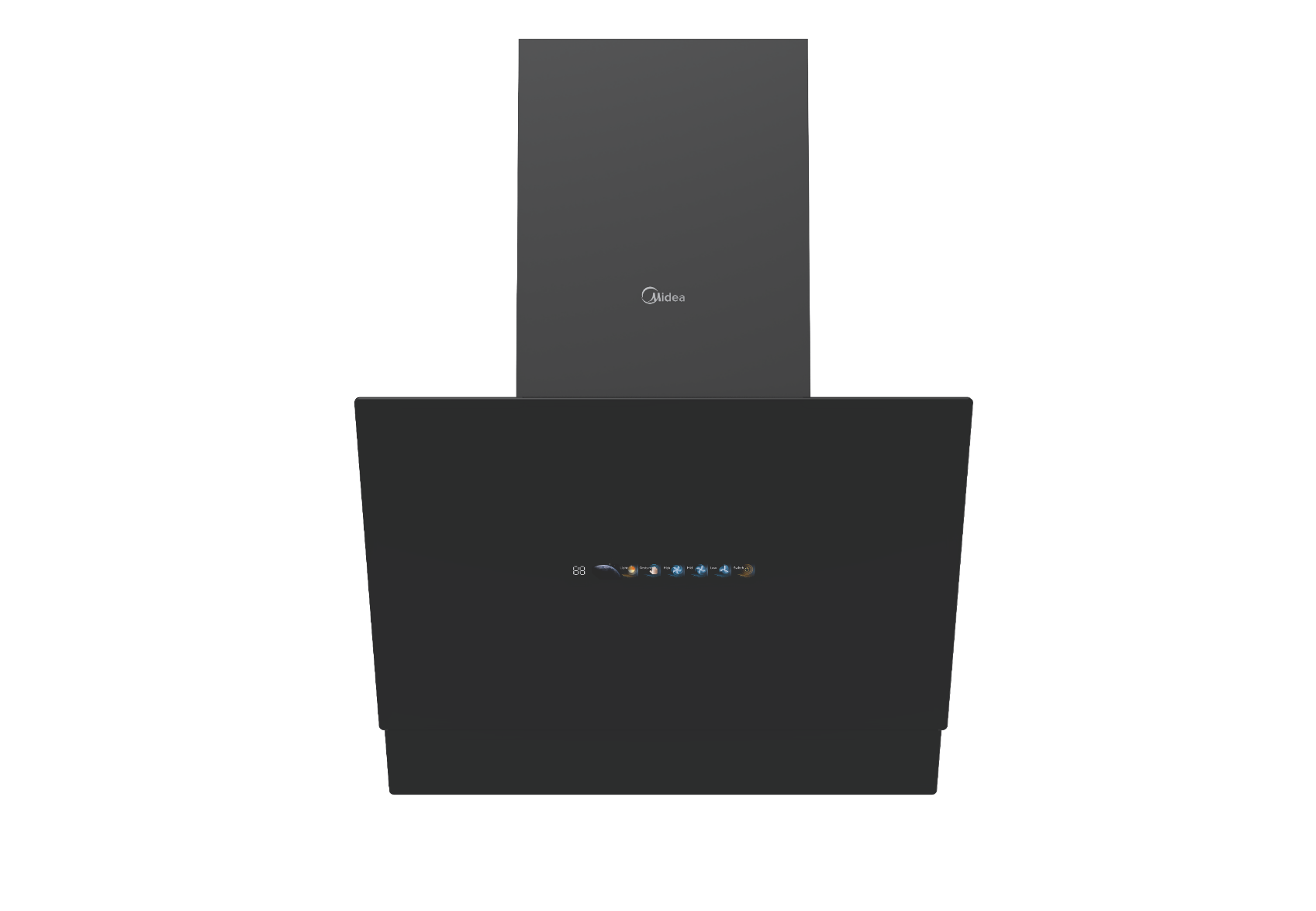 קולט אדים Midea MH60J72ET23BW-IL – זכוכית שחורה 60 ס״מ Wi-Fi IOT | יבואן רשמי