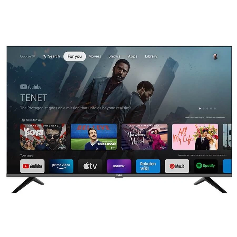 טלוויזיה חכמה 32 אינץ' Haier H32K800X 32" HD Google TV ללא מסגרת