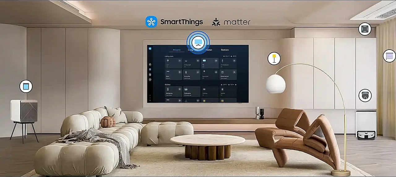 טלוויזיה Samsung QE85Q7F בגודל 85 אינץ׳ QLED 4K – צבע Quantum Dot וחוויית AI חכמה | יבואן רשמי – תמונה 7