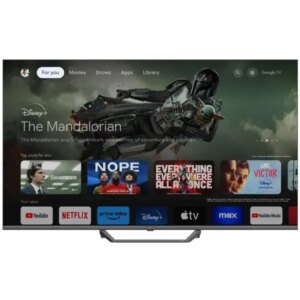 HAIER H65S80FUX – טלוויזיית QLED 4K בגודל 65" עם Google TV ו-120Hz לגיימינג מתקדם | יבואן רשמי-משלוח מהיר