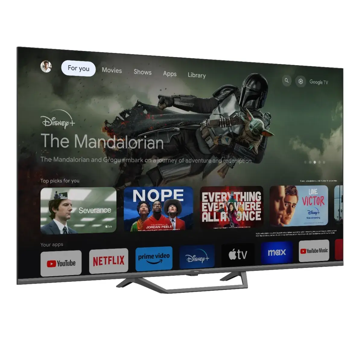 HAIER H65S80FUX – טלוויזיית QLED 4K בגודל 65" עם Google TV ו-120Hz לגיימינג מתקדם | יבואן רשמי-משלוח מהיר – תמונה 3