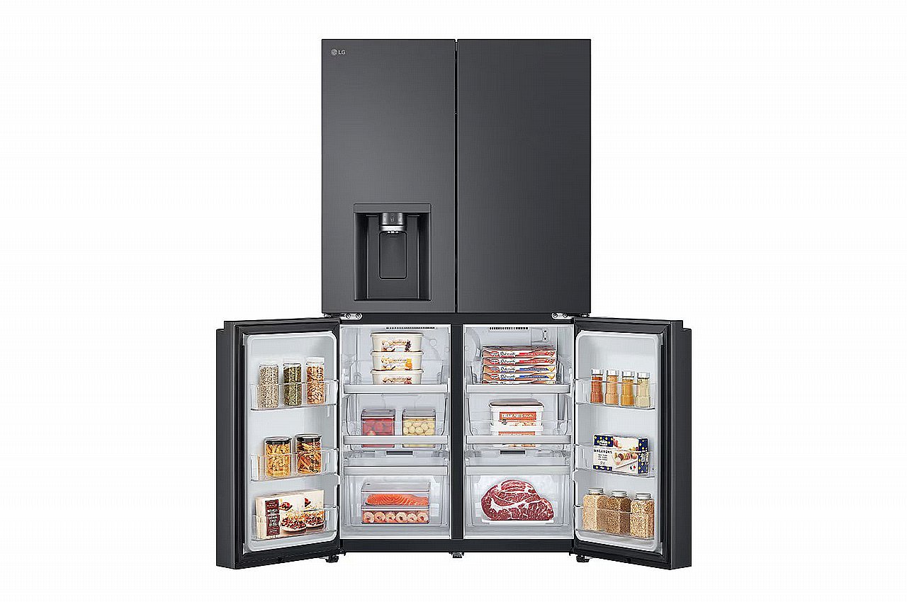 מקרר 4 דלתות מקפיא תחתון LG GR-730BDIS בגימור פלדה שחורה יוקרתי בנפח 638 ליטר | יבואן רשמי-אספקה מהירה – תמונה 4