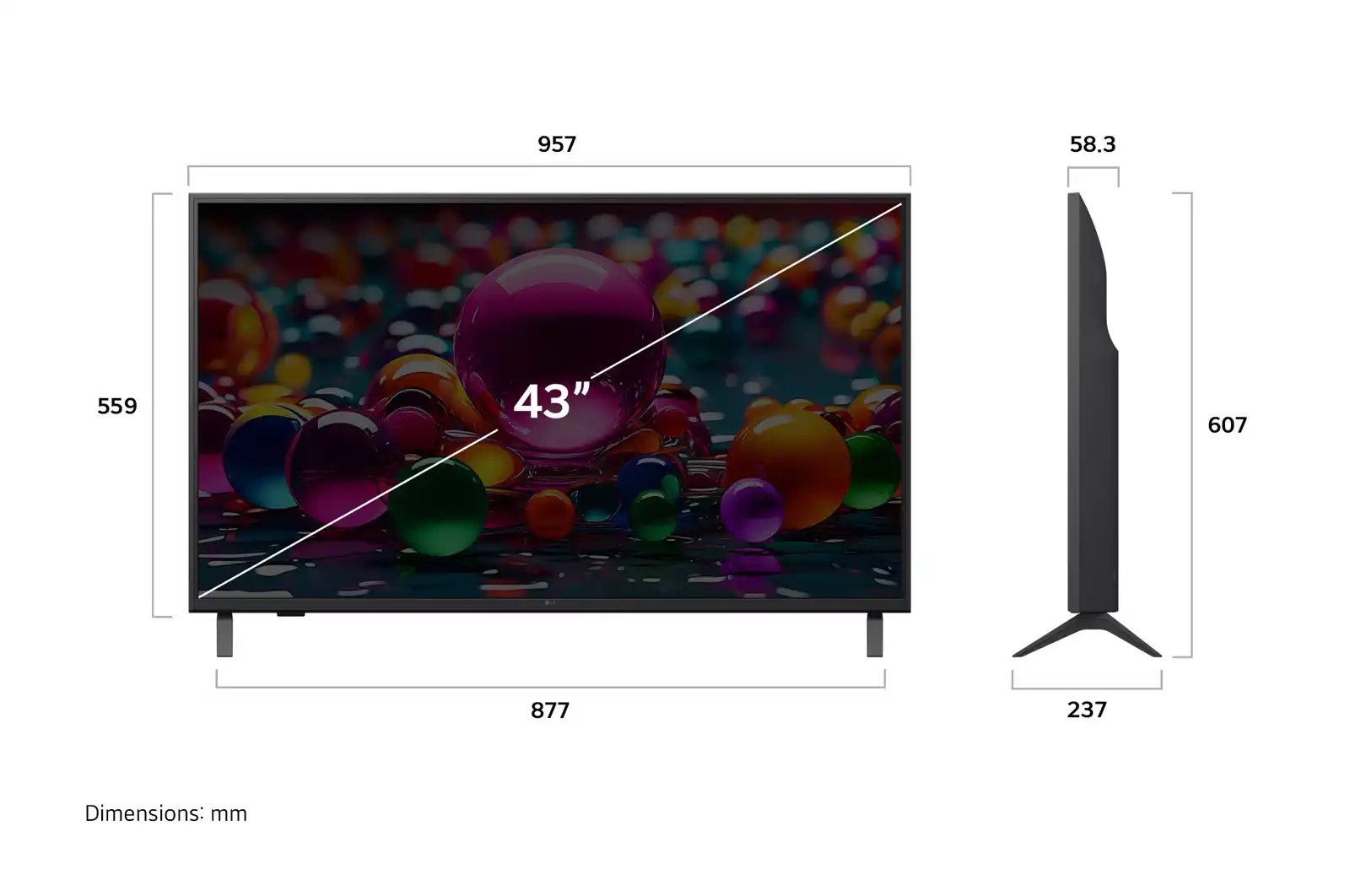 LG 43UA80006LC – טלוויזיה חכמה 43 אינץ' 4K HDR10 webOS25 2025 | יבואן רשמי – תמונה 6
