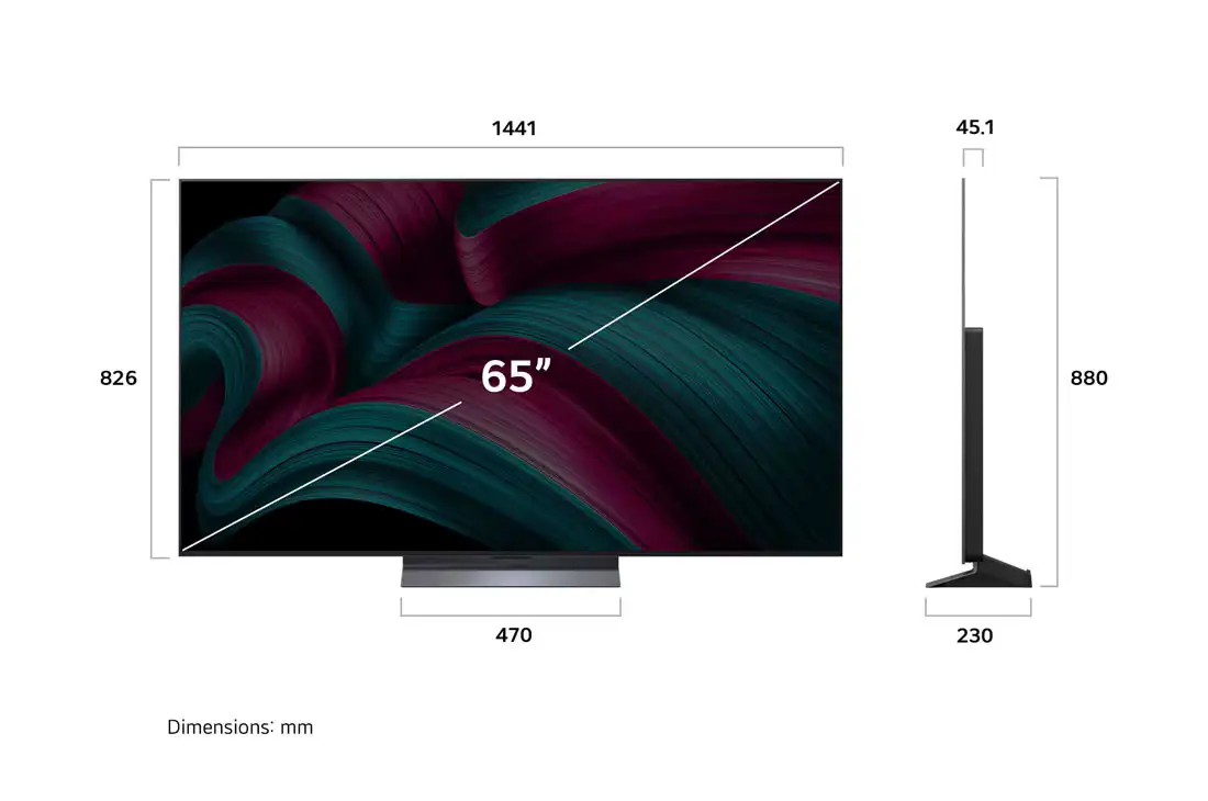 טלוויזיה חכמה LG OLED65C56LA – מסך OLED evo AI C5 65 אינץ׳ 4K 144Hz | יבואן רשמי-משלוח מהיר