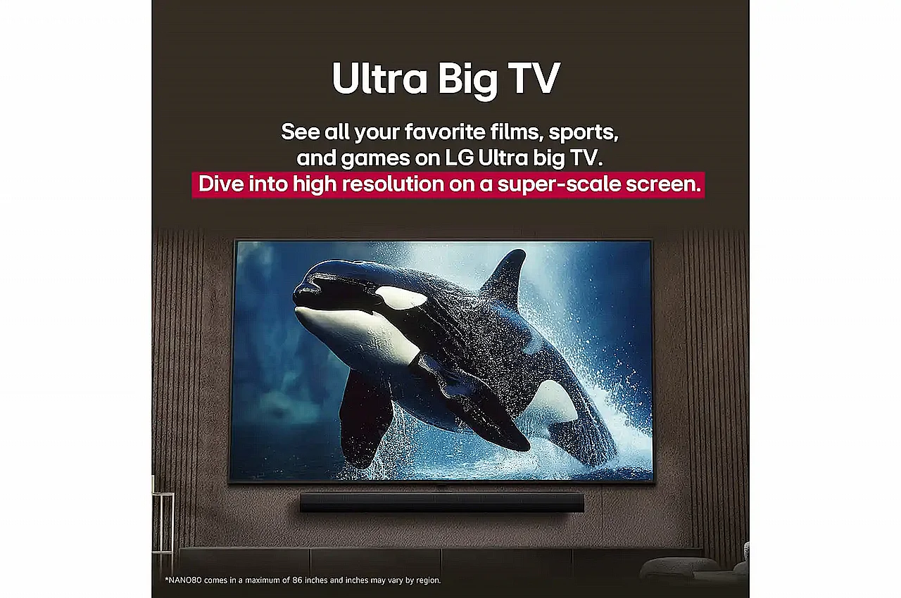 LG 86NANO80A6A – טלוויזיה חכמה 86 אינץ' NanoCell 4K AI 2025 | יבואן רשמי – תמונה 8