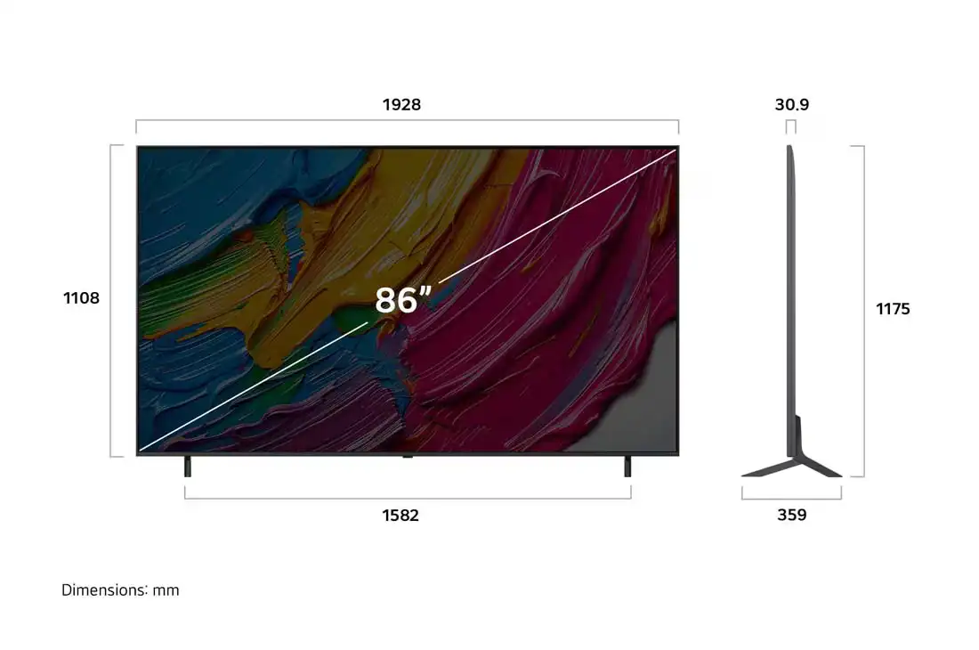 LG 86QNED80A6A – טלוויזיה חכמה 86 אינץ' QNED AI 4K 2025 | יבואן רשמי