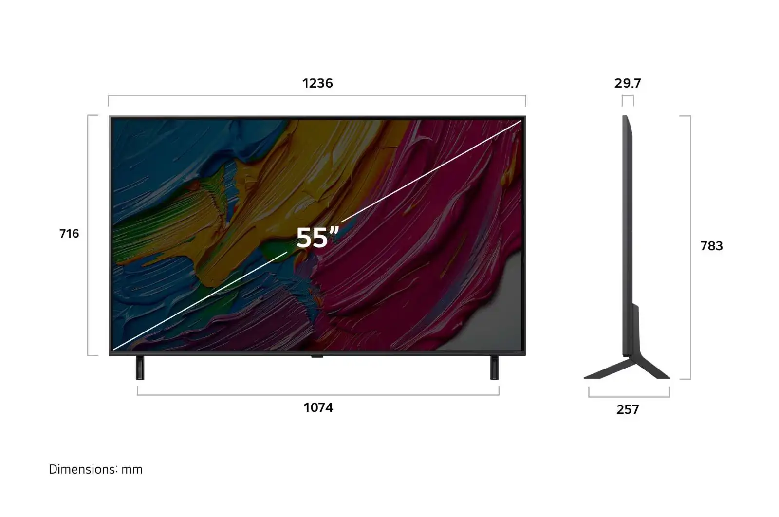 LG 55QNED80A6A – טלוויזיה חכמה 55 אינץ' QNED AI 4K 2025 | יבואן רשמי – תמונה 3