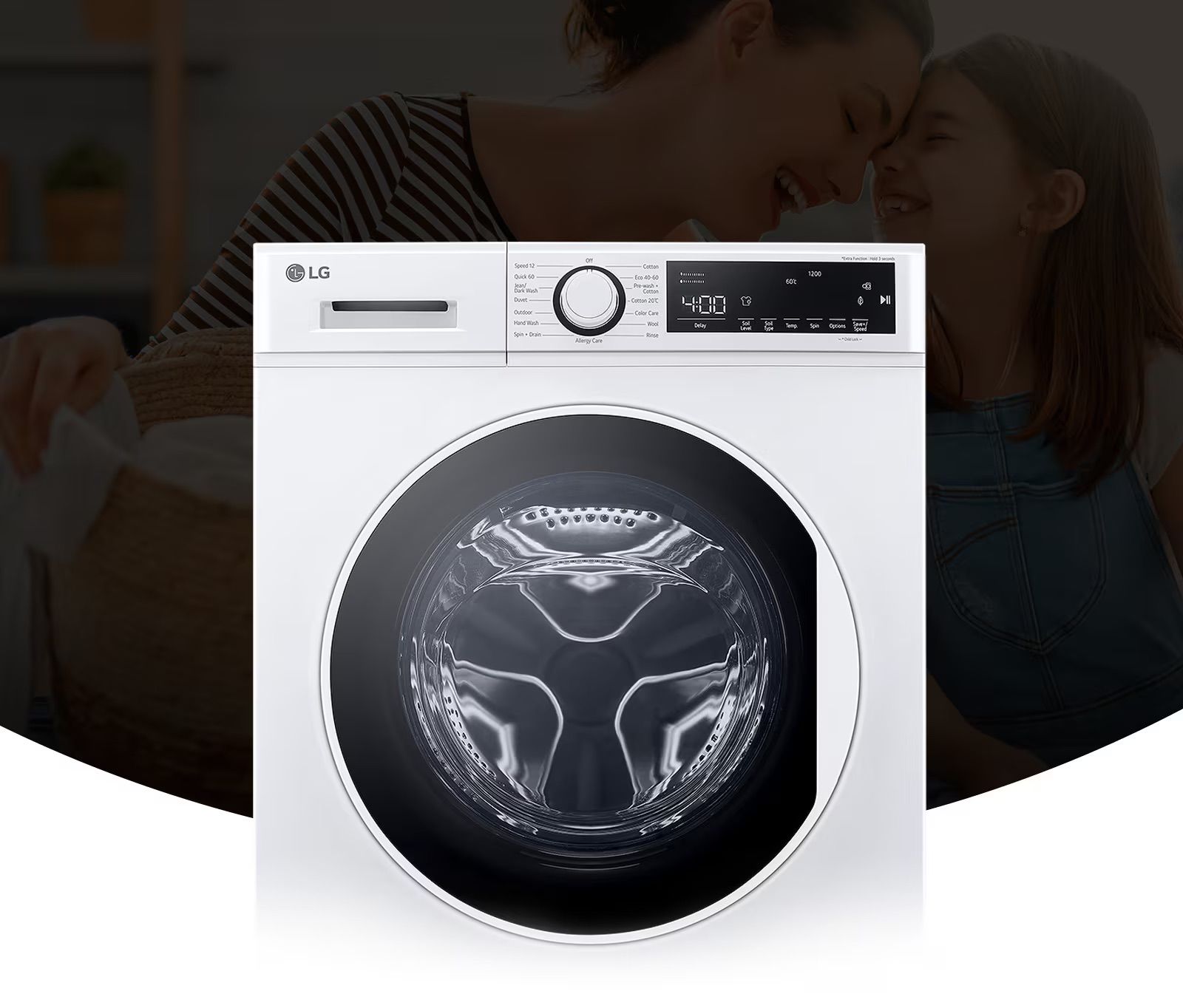 מכונת כביסה 8 ק״ג פתח קדמי LG F84N15WHS – עם Steam ומנוע Direct Drive – תמונה 4