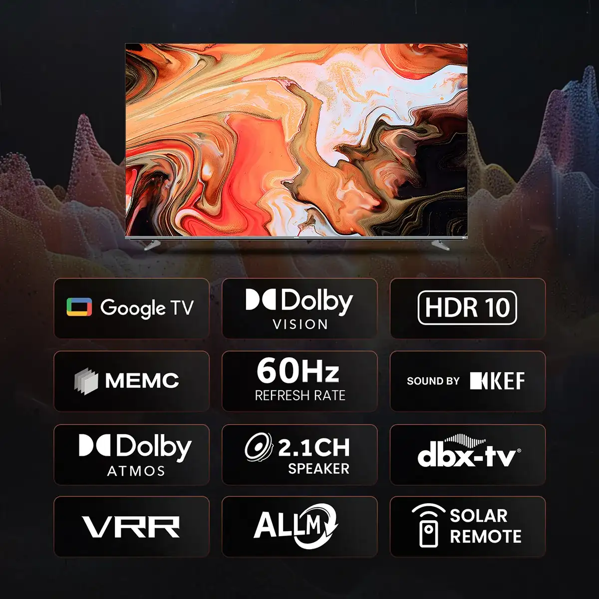 Haier H65M80FUX - טלוויזיה חכמה 65 אינץ' QD-Mini LED 4K עם סאונד מבית KEF | יבואן רשמי – תמונה 2