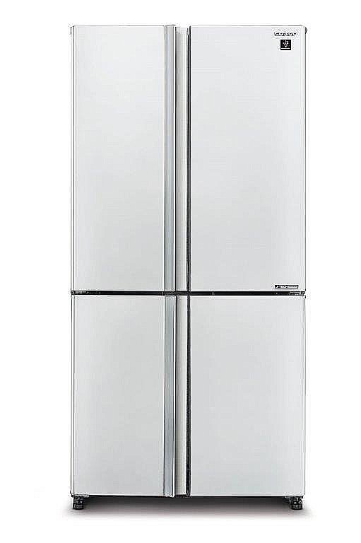 מקרר 4 דלתות SHARP SJ-9260W מקפיא תחתון שארפ אינוורטר NoFrost לבן עם פיקוד שבת - יבואן רשמי | משלוח מהיר