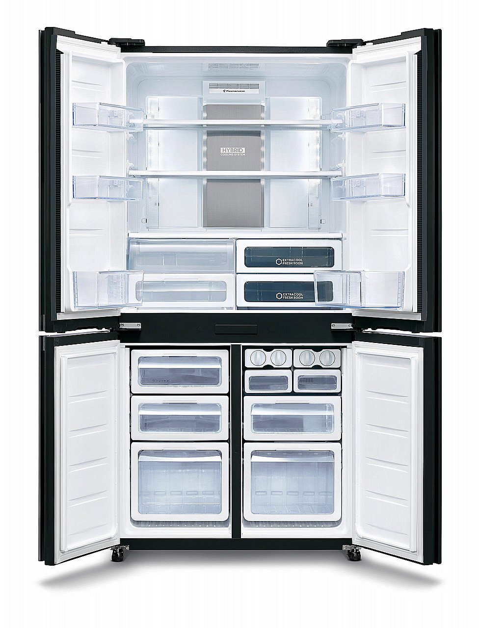 מקרר 4 דלתות SHARP SJ-9260W מקפיא תחתון שארפ אינוורטר NoFrost לבן עם פיקוד שבת - יבואן רשמי | משלוח מהיר – תמונה 2