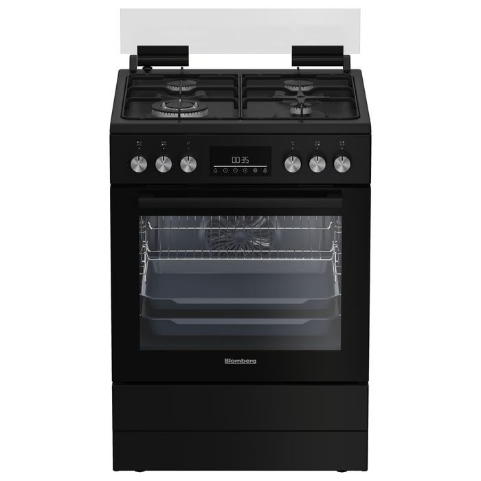 תנור משולב כיריים גז Blomberg HGN9335Z שחור 65 ליטר עם טורבו אקטיבי ומבערי SABAF בלומברג - יבואן רשמי – תמונה 2