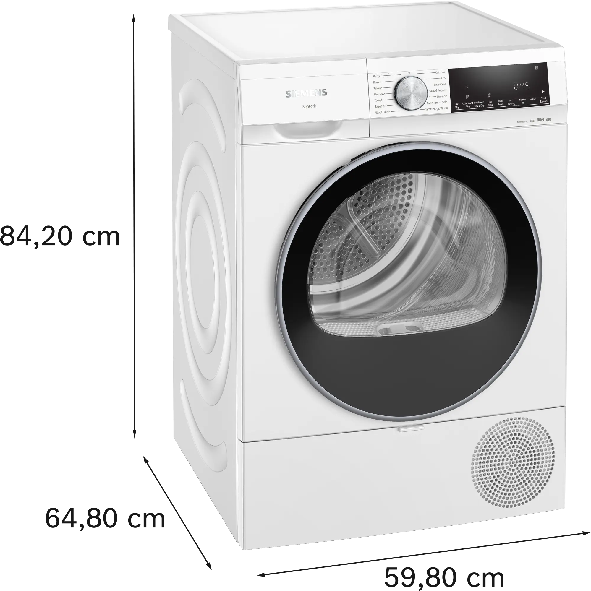 מייבש כביסה Siemens WQ32G28IL – קיבולת 8 ק״ג עם משאבת חום ותוכנית super40 | יבואן רשמי – תמונה 5
