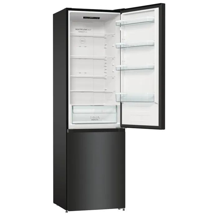 מקרר 2 דלתות מקפיא תחתון Gorenje NRK6202EBXL4 גורנייה נירוסטה שחורה 330 ליטר - יבואן רשמי – תמונה 2