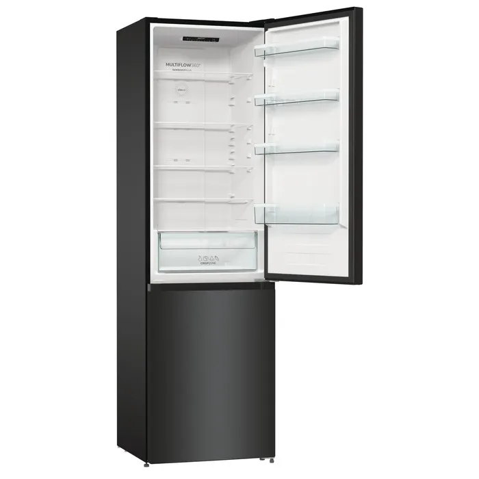 מקרר 2 דלתות מקפיא תחתון Gorenje NRK6202EBXL4 גורנייה נירוסטה שחורה 330 ליטר - יבואן רשמי – תמונה 5