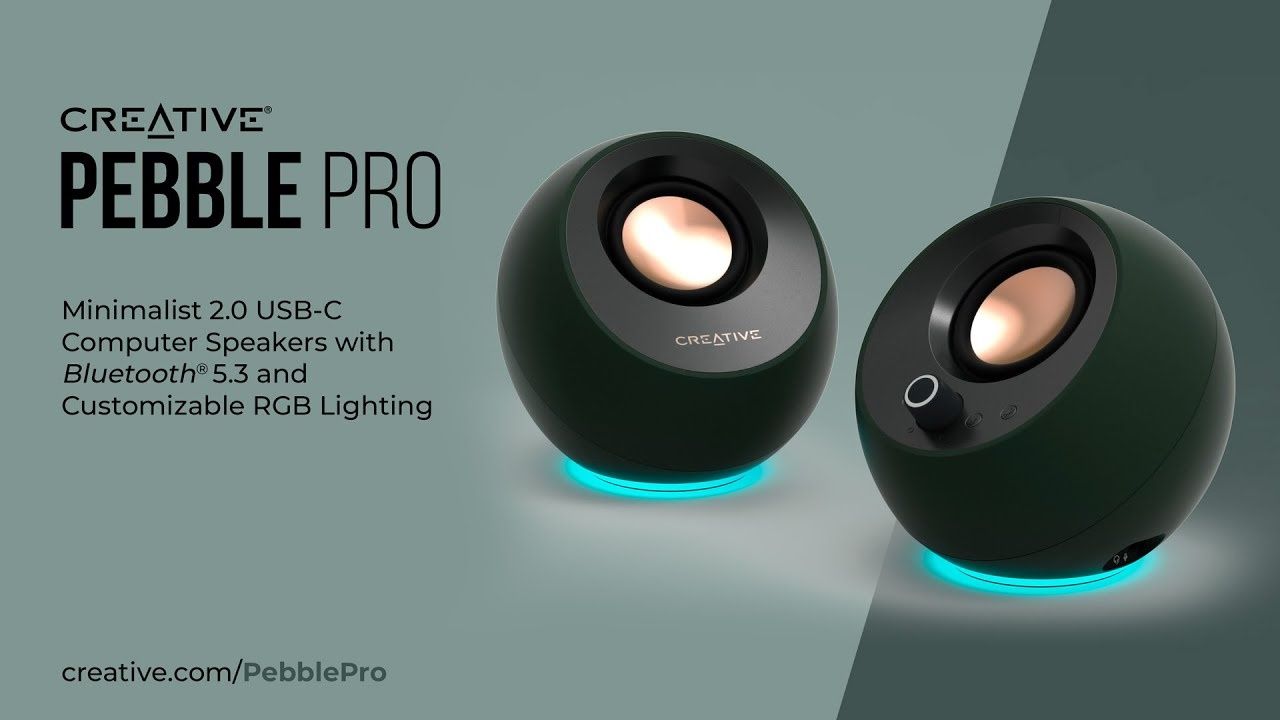 רמקולים למחשב Creative Pebble PRO קריאייטיב עוצמתיים עם תאורת RGB וחיבור USB-C שחור יבואן רשמי – תמונה 7