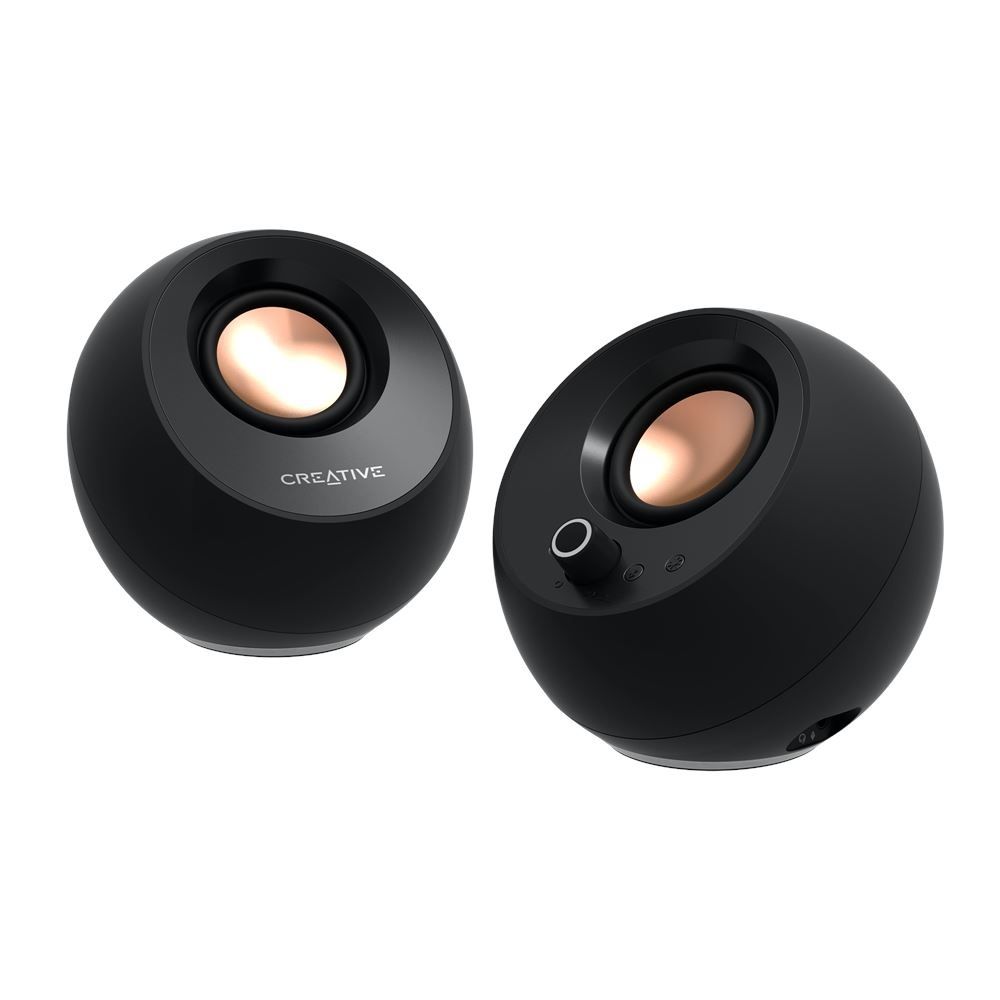 רמקולים למחשב Creative Pebble PRO קריאייטיב עוצמתיים עם תאורת RGB וחיבור USB-C שחור יבואן רשמי – תמונה 8