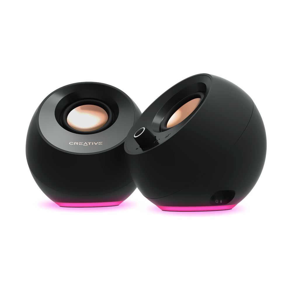 רמקולים למחשב Creative Pebble PRO קריאייטיב עוצמתיים עם תאורת RGB וחיבור USB-C שחור יבואן רשמי – תמונה 10