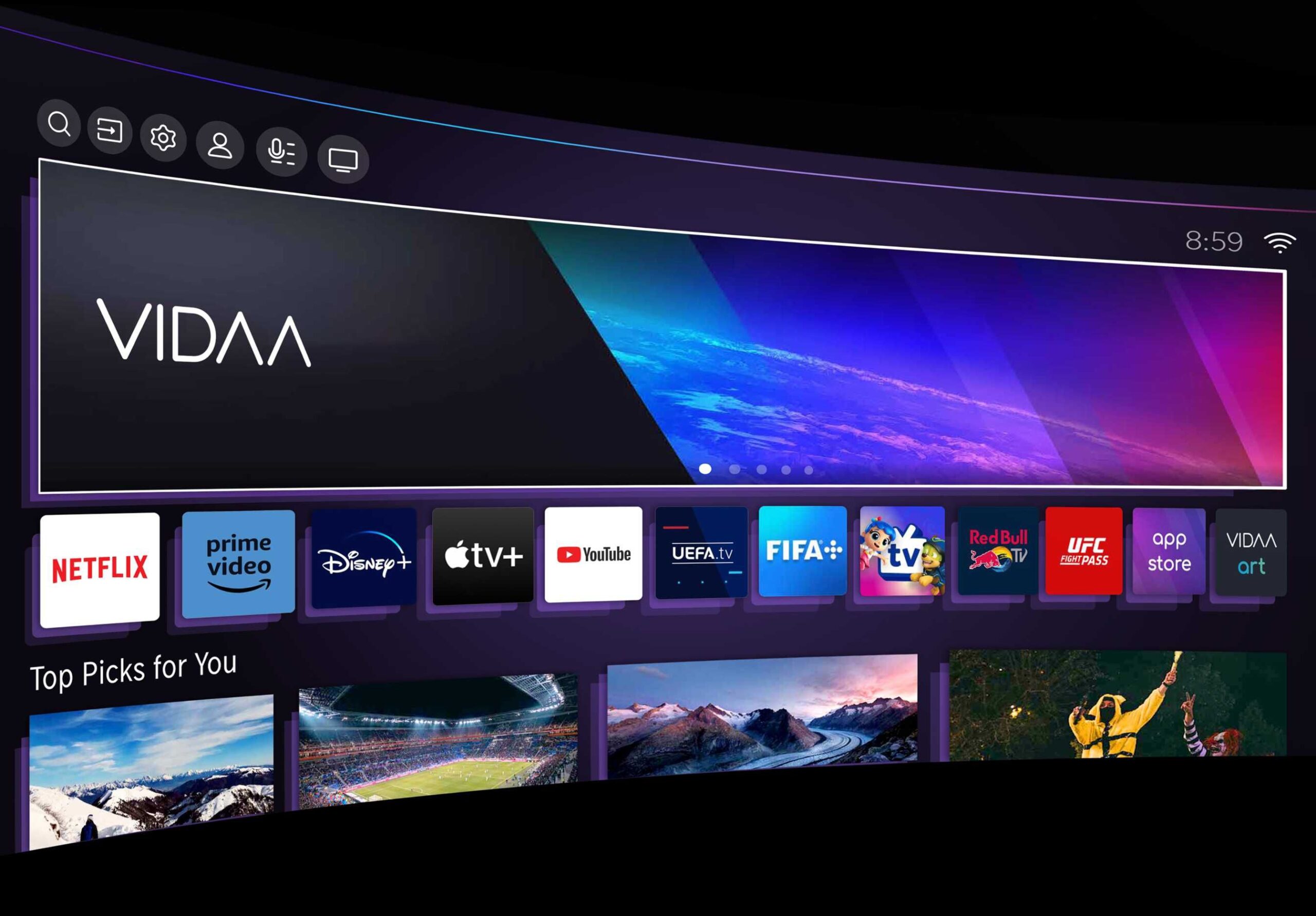 Hisense 65A69N טלוויזיה חכמה 65 אינץ' 4K UHD Smart TV - עם Dolby Vision™ ו-DTS Virtual:X – תמונה 5
