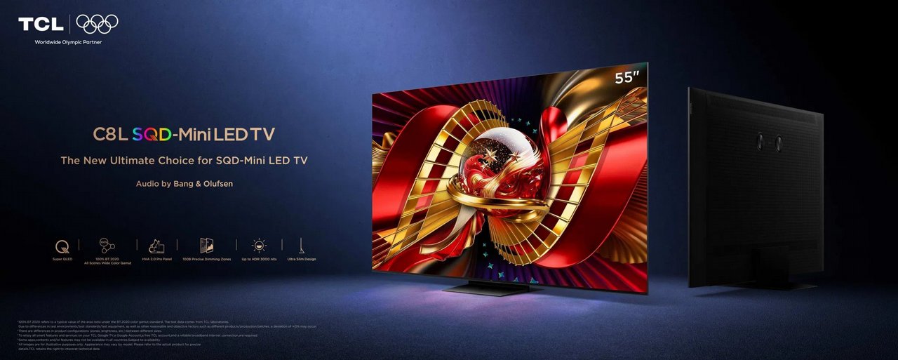 טלוויזיה חכמה TCL 65C8L מסך 65 אינץ' 4K SQD-Mini LED בקצב רענון 144Hz עם Google TV | יבואן רשמי-משלוח מהיר – תמונה 8