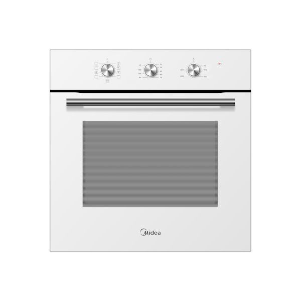 Midea 65DME30004 תנור אפייה בנוי מכני מידאה 70 ליטר טורבו זכוכית לבנה 8 תוכניות 3000W | יבואן רשמי