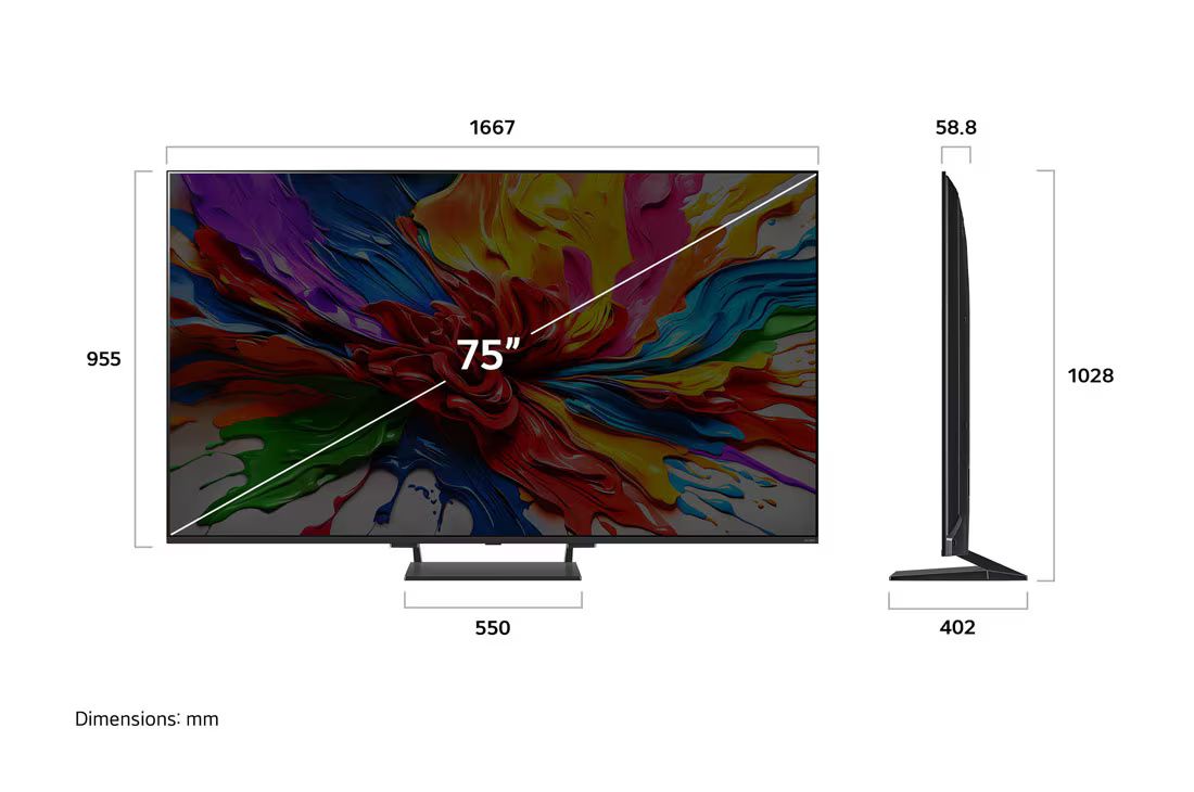 LG 75QNED93A6A טלוויזיה חכמה 75 אינץ' QNED evo MiniLED 4K | יבואן רשמי-משלוח מהיר – תמונה 3