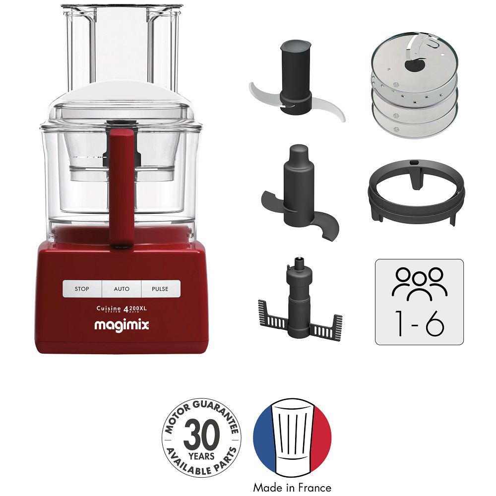 Magimix CS4200JRXL Premium: מעבד מזון מג'ימיקס מקצועי צבע אדום | יבואן רשמי – תמונה 8