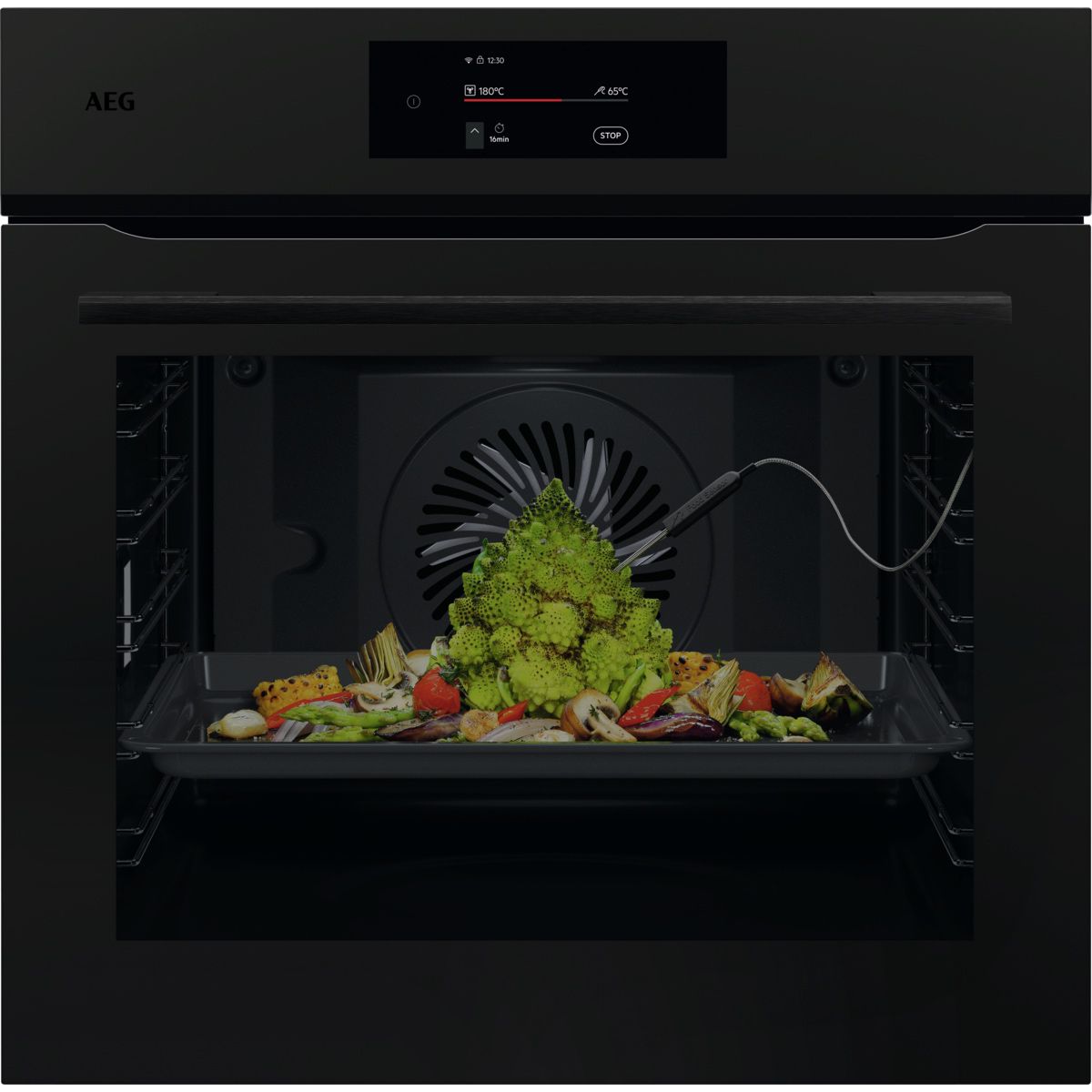AEG ABE75722T – תנור בנוי פירוליטי שחור מט מסדרת 7000 עם AirFry | יבואן רשמי – תמונה 2
