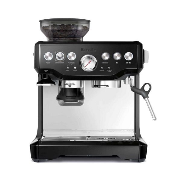 (Breville Barista Express BES875(BTR - מכונת אספרסו עם מטחנה מובנית, 18 דרגות טחינה, בקרת טמפרטורה מדויקת ולחץ חליטה מקצועי 15 בר | יבואן רשמי | משלוח מהיר