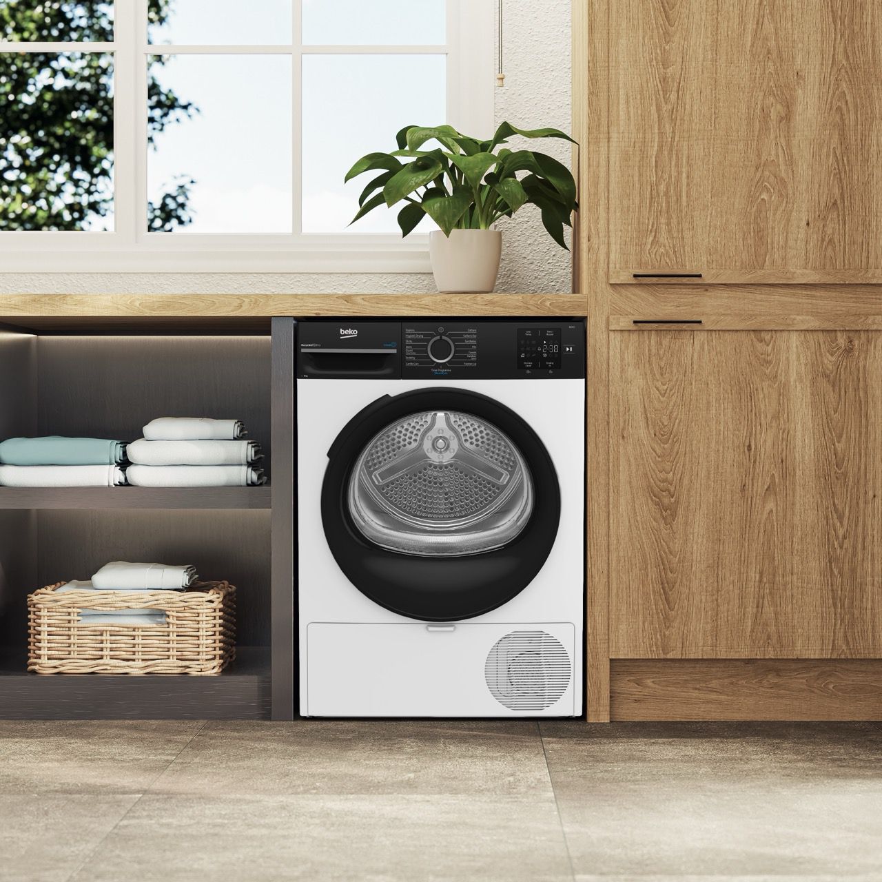 מייבש כביסה 9 ק"ג Beko BM3T4935W עם קונדנסור משאבת חום וטיפול בקיטור - יבואן רשמי – תמונה 10