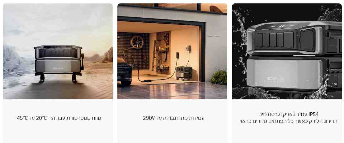 סוללת הרחבה לתחנת כוח ECOFLOW DELTA PRO ULTRA 6KWH | יבואן רשמי – תמונה 11