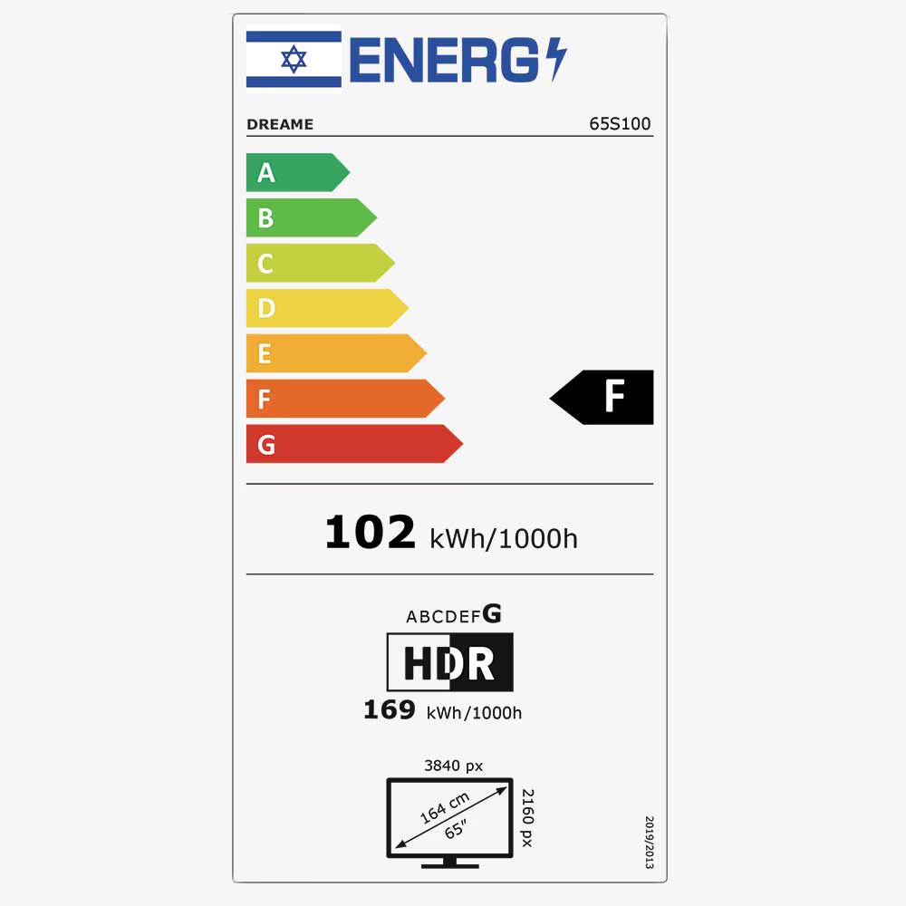 טלוויזיה חכמה ״Dreame 65S100 Aura Mini LED 4K 65 – עם 144Hz + סאונדבר מובנה | יבואן רשמי – תמונה 3