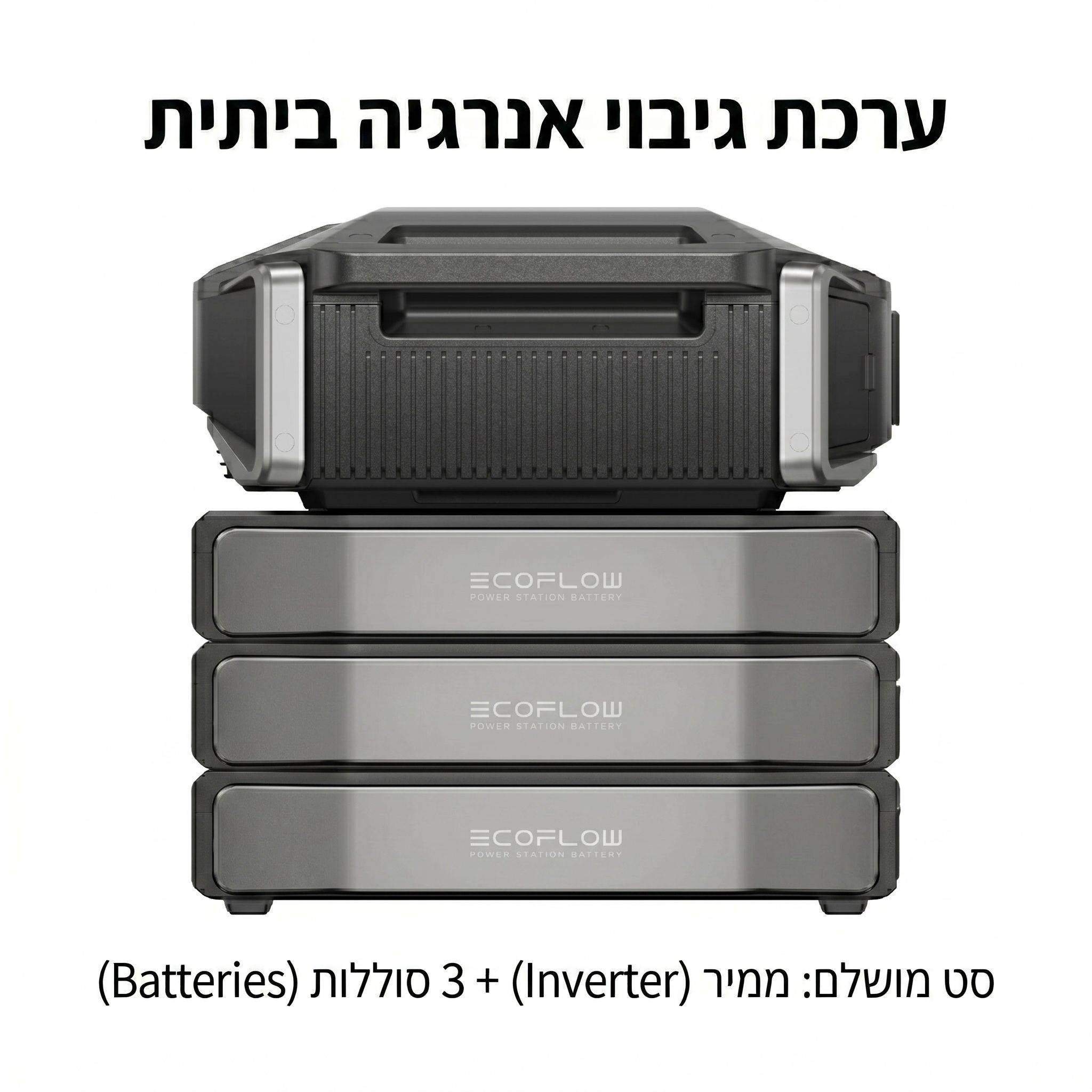 מערכת אגירת אנרגיה EcoFlow DELTA Pro Ultra 6900W עם 3 סוללות 18kWh LFP כולל UPS - יבואן רשמי