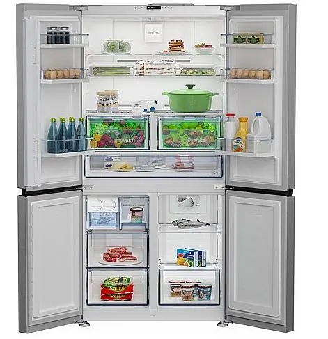 BEKO GN1406223XP - מקרר 4 דלתות מקפיא תחתון 572 ליטר עם מצב שבת מובנה - צבע נירוסטה | יבואן רשמי – תמונה 2