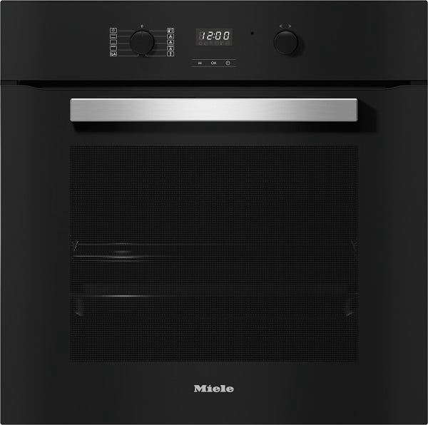 Miele H2457BP - תנור בנוי פירולטי 76 ליטר תוצרת גרמניה בצבע שחור עם ידית נירוסטה | יבואן רשמי