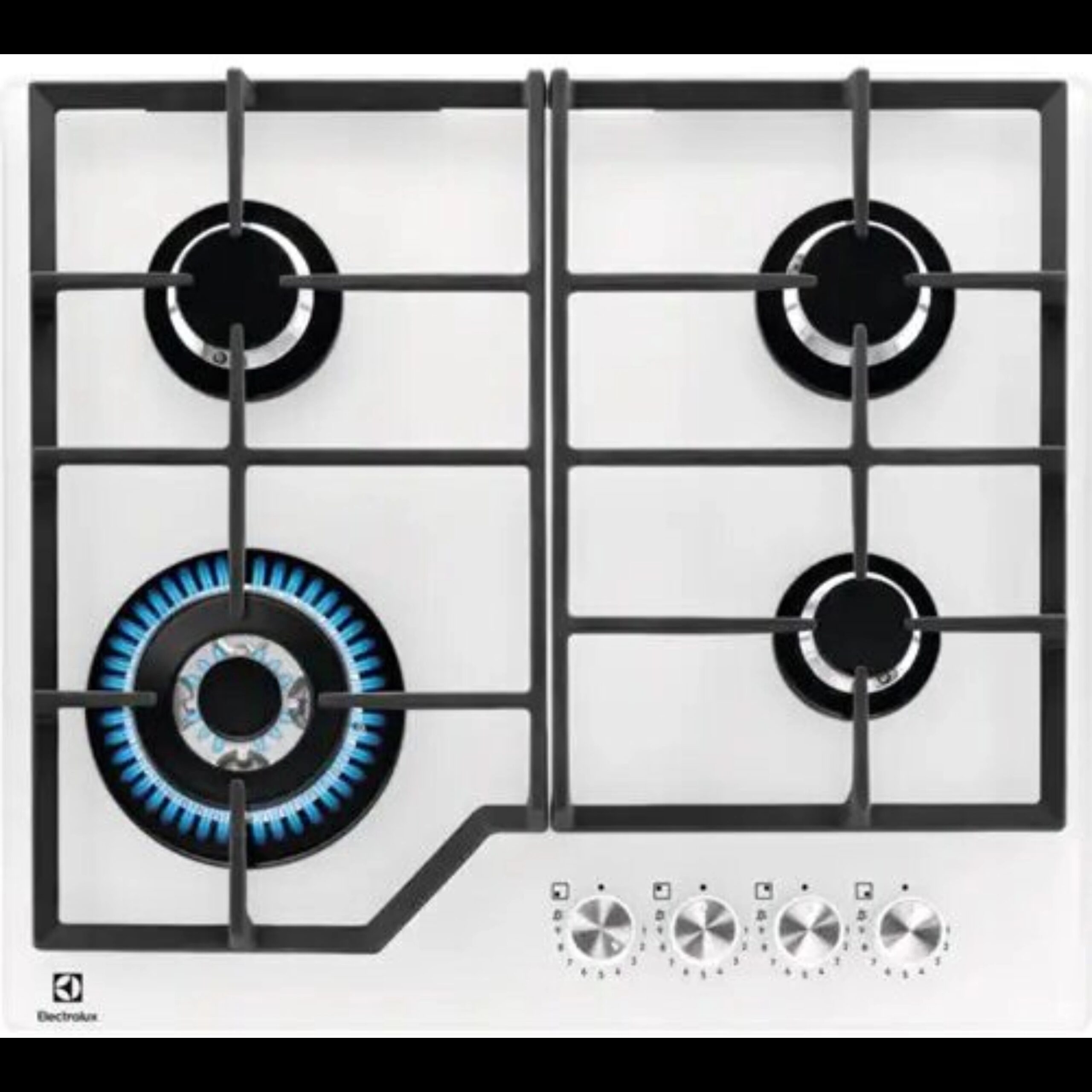 Electrolux KGG64362W כיריים גז 4 להבות זכוכית לבנה | אלקטרולוקס יבואן רשמי – תמונה 3